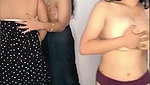 Three bhabhi showing there boobs  ass