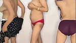 Three bhabhi showing there boobs  ass
