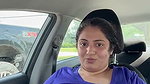 Sexy aunty showing her huge boobs inside car