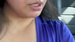 Sexy aunty showing her huge boobs inside car