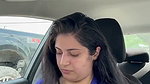 Sexy aunty showing her huge boobs inside car