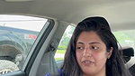 Sexy aunty showing her huge boobs inside car