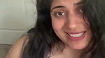 Beautiful girl show her boobs in transparent dress