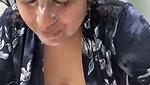 Hot aunty showing her huge boobs in hotel bathroom