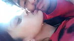lovers kissing