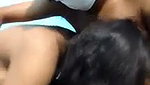 Girlfriend showing her pink pussy  bf suck her boob