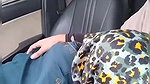 Sexy girlfriend give Blowjob  bf suck her boob inside car