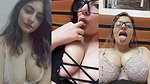 Sexy Punjabi girl show her huge boobs  enjoying
