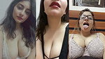 Sexy Punjabi girl show her huge boobs  enjoying