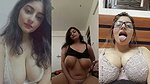 Sexy Punjabi girl show her huge boobs  enjoying