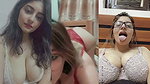 Sexy Punjabi girl show her huge boobs  enjoying