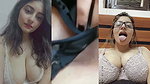 Sexy Punjabi girl show her huge boobs  enjoying