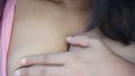 Hot aunty pressing her own boobs