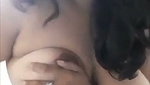 Hot girl pressing her boobs  showing