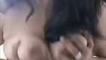 Hot girl pressing her boobs  showing