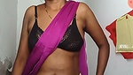 Pink Saree Aunty Nude Showing Live