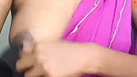 Pink Saree Aunty Nude Showing Live