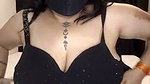 Aunty wearing her black bra  talking