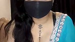 Aunty wearing her black bra  talking
