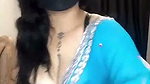 Aunty wearing her black bra  talking