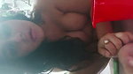 Hot aunty showing  taking bath
