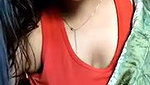 Sexy girl showing her beautiful boob  pressing