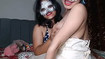Two hot girls showing  enjoying