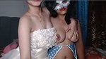 Two sexy girl showing their boobs  enjoying