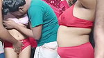 Two sexy hot girl handling three boys