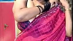 Beautiful bhabhi undress her red saree  show her beauty