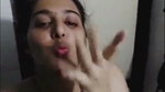 Beautiful girlfriend showing her pussy in bathroom