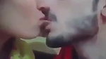 Cute Indian Couple Kissing