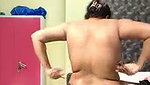 Sexy bhabhi applying oil  showing