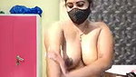 Sexy bhabhi applying oil  showing