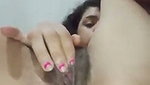 Sexy girl showing her juice pussy  finger