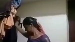 Tamil aunty undress her saree  show her boob  wet pussy