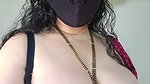 Beautiful aunty showing her boobs  enjoying