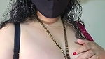 Beautiful aunty showing her boobs  enjoying