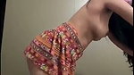 Beautiful girl showing her sexy figure  using dilo