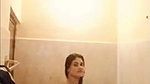 Beautiful girl taking bath  showing