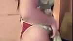 Sexy girl showing her big ass