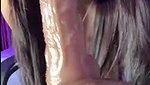 Sexy girl showing her nude body  suck dilo