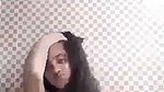 Black Bra Babe Showing