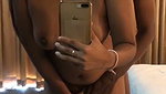 Boyfriend pressing her gf boob