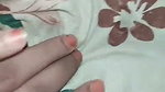 Hot sexy girl show her huge boobs  rubing with two fingers