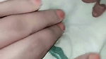Hot sexy girl show her huge boobs  rubing with two fingers