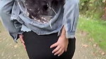 Beautiful girl showing her nipple outdoor
