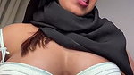 Muslim aunty showing her huge boobs  pressing