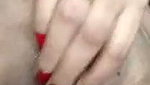 Aunty showing her pink pussy  rubing