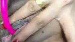 Aunty showing her pink pussy  rubing